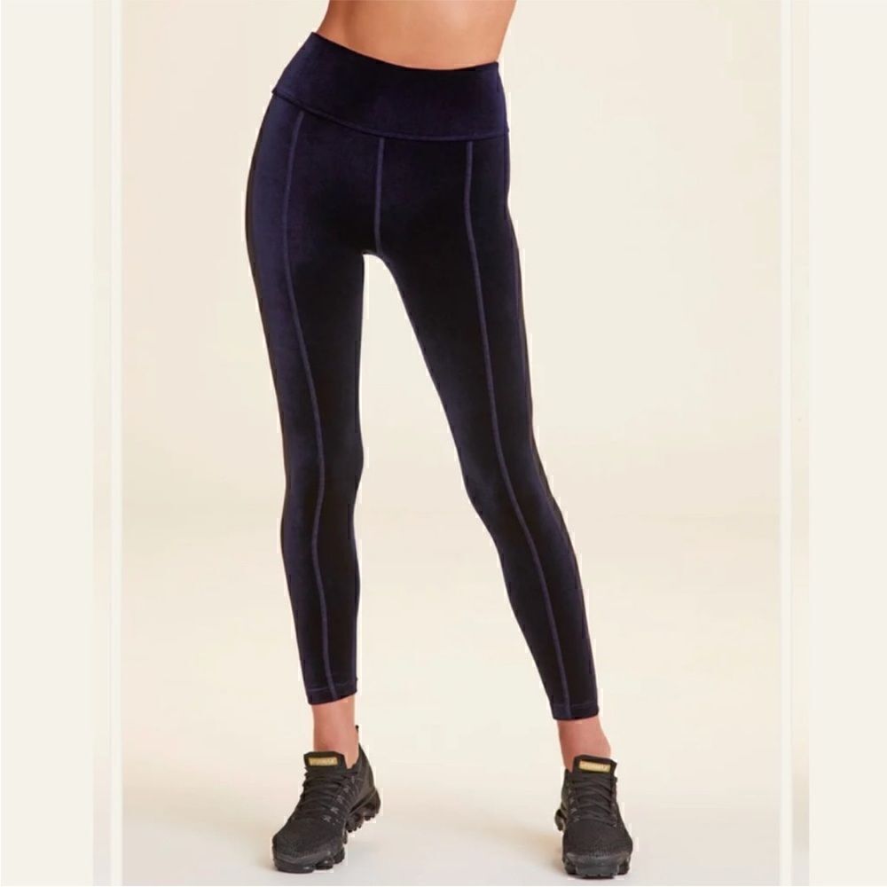 ALALA Velvet Tight Nevy Blue Women Leggings Size XS - Picture 4 of 15
